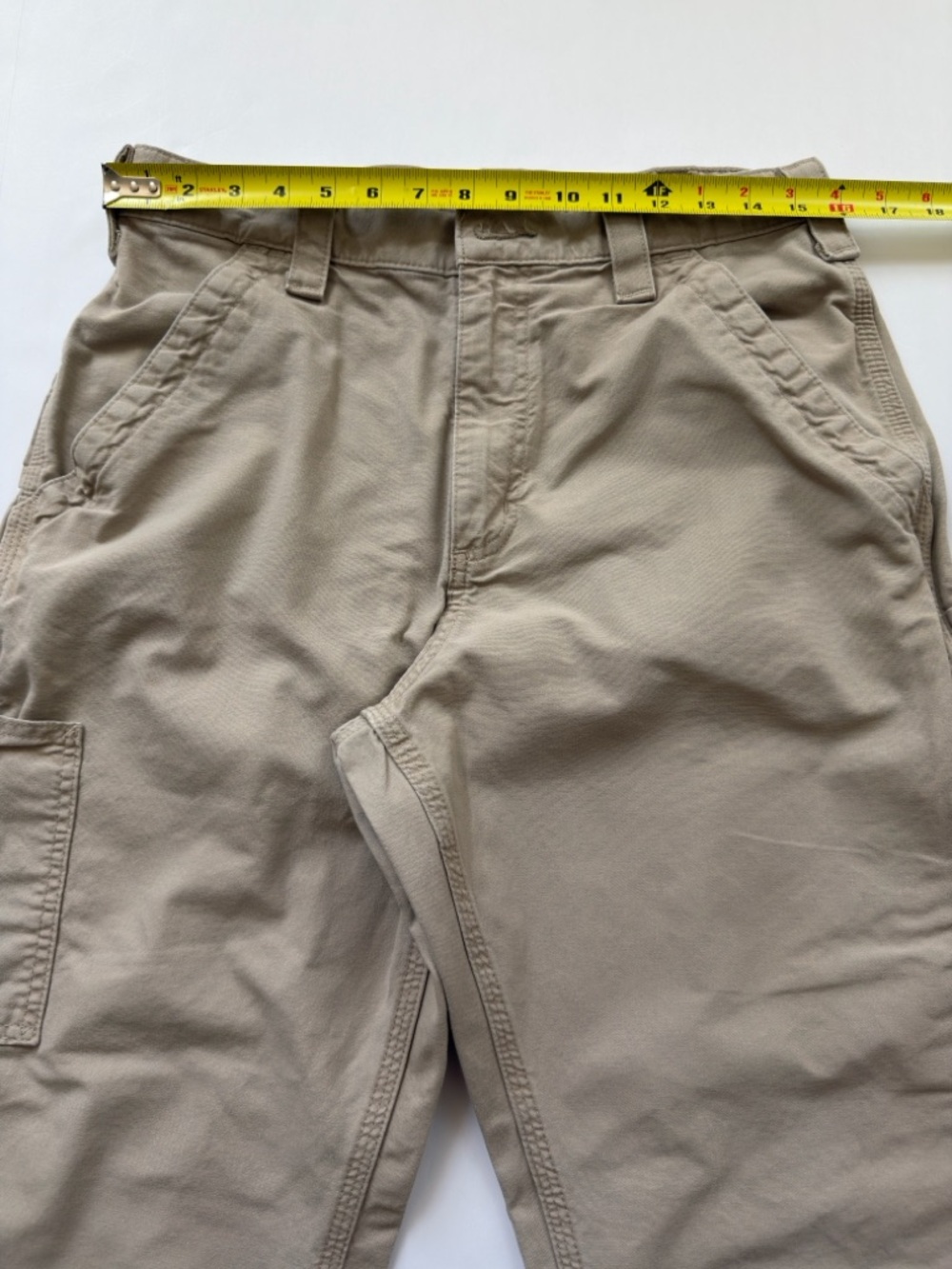 Carhartt B151 Dungaree Fit Pants Mens 32x29 Tan Carpenter Workwear Utility - Picture 3 of 9